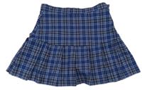 Modro-hnedá kockovaná sukňa H&M