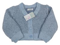 Nové - Svetlomodrý pruhovaný prepínaci crop sveter Primark