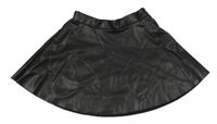Čierna koženková kolová sukňa H&M