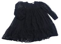 Čierne vzorované tylové šaty Matalan