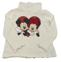 Smetanový rolák se třpytivým srdíčkem a Mickey a Minnie s flitry C&A