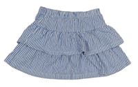 Modro-biela pruhovaná vrstvená sukňa H&M