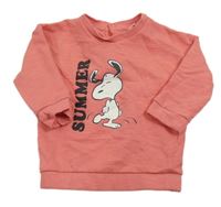 Korálová melírovaná mikina so Snoopym M&S
