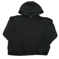 Čierna crop mikina s nápisom a kapucňou Pepperts!