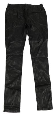 Černé koženkové legíny MANGUUN