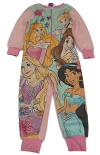 Světlezeleno/růžový fleecový overal s Disney princeznami Disney