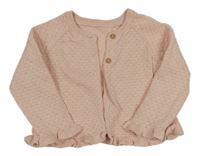 Pudrový vzorovaný prepínaci sveter s volánikmi Matalan