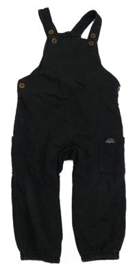 Černé melírované cargo laclové tepláky F&F