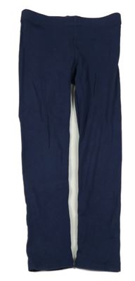 Tmavomodré rebrované legíny F&F