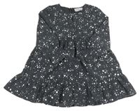 Tmavosivé šaty s hviezdičkami DANANADE