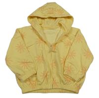 Žltá kvetovaná prepínaci oversize mikina s kapucňou St. Bernard