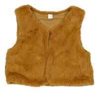 Medové kožešinové podšité bolérko Tu