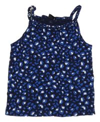 Tmavomodro-modro-biely vzorovaný top Y.F.K.