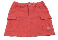 Jahodová cargo menšestrová sukňa s logom DKNY