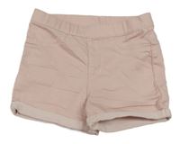 Světlerůžové elastické riflové kraťasy H&M