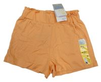 Nové - oranžové paper bag kraťasy PRIMARK