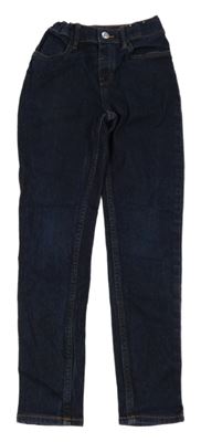 Tmavomodré slim fit rifle H&M