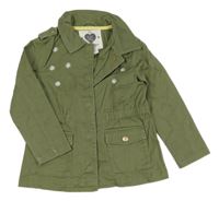 Khaki rifľová parka s kopretinami F&F