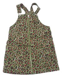 Zelené rifľové prepínaci šaty s leopardím vzorom Matalan