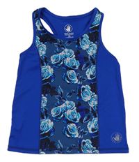 Modrý sportovní top s květy Body Glove