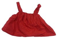 Červený plátěný crop top Zara