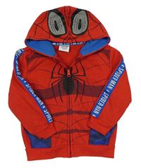 Červená prepínaci mikina s pavoukem a kapucí - Spiderman Primark