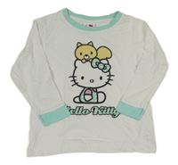 Bílé pyžamové triko s Hello Kitty Sanrio