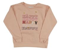 Ružová mikina s nápismi a srdiečkami Primark