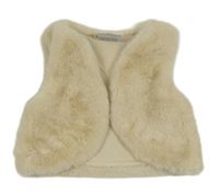 Béžová kožušinová podšitá vesta Topomini