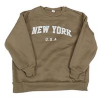 Hnedá mikina s nápisom Shein