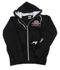 Čierna prepínaci mikina s tigrom a kapucňou