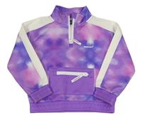 Fialovo-ružová batikovaná športová mikina Bekkin'