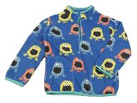 Modrá fleecová mikina s príšerkami M&S