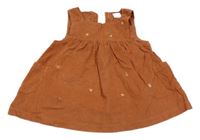 Hnedé menšestrové šaty s výšivkami Next