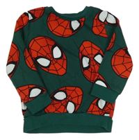 Tmavozelená mikina so Spidermanem George