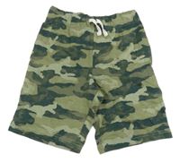 Khaki army teplákové kraťasy Place