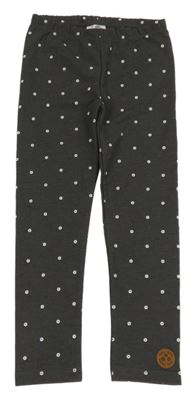 Tmavosivé kvetované legíny Topolino