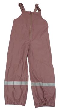 Starorůžové nepromokavé laclové kalhoty Famy