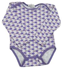 Bílo-fialové květované body