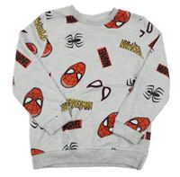 Svetlosivá melírovaná mikina so Spidermanem Primark