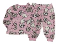 Růžové plyšové pyžamo s Marií Primark