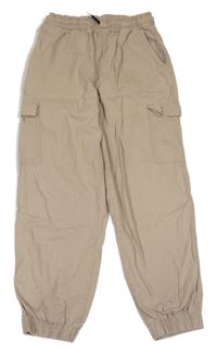 Béžové plátěné cargo cuff kalhoty Y.F.K.