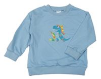 Modrá ľahká mikina s dinosaurom