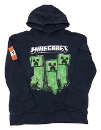 Tmavomodrá mikina s Minecraft a kapucí C&A