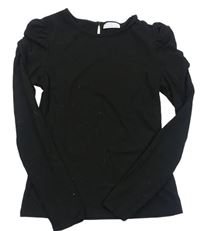 Čierne rebrované tričko Matalan