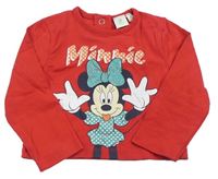 Červené tričko s Minnie zn. Disney