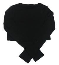 Čierne crop tričko H&M