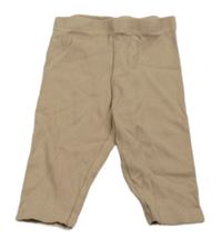 Béžové rebrované legíny