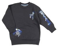 Tmavosivá mikina s grafitty Nutmeg