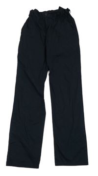 Tmavomodré plátenné chino nohavice